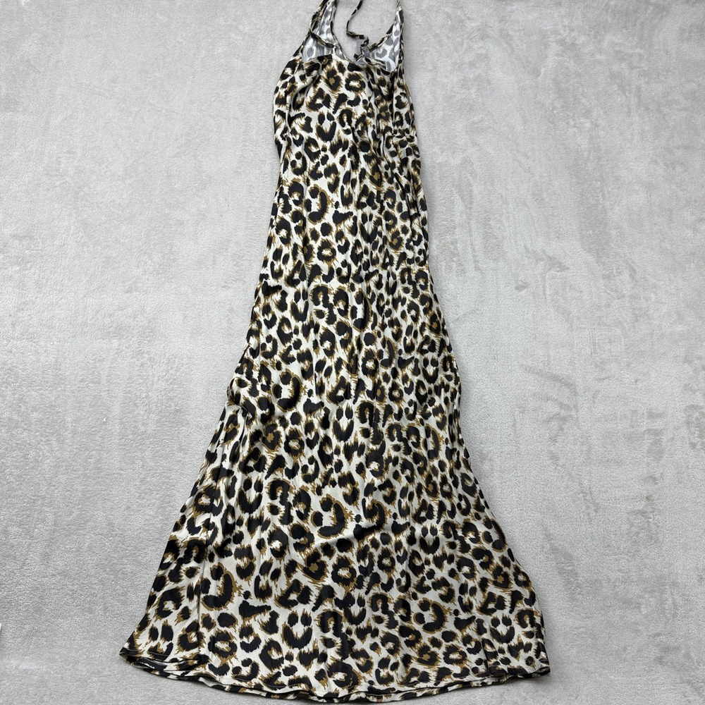 Conditions Apply Anthropologie Elva Slip Maxi Dress Women Small‎ P Leopard Print - Picture 4 of 15